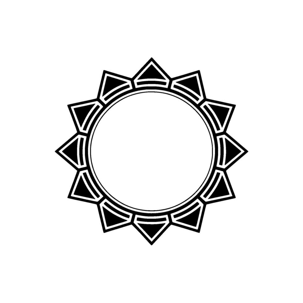 Geometric Sunburst Frame, Minimalist vector