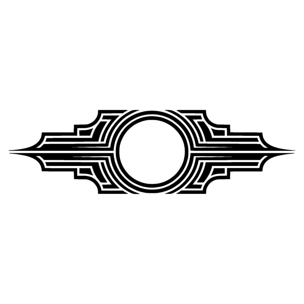 Art Deco Circular Ornament, Geometric, Vintage Style vector