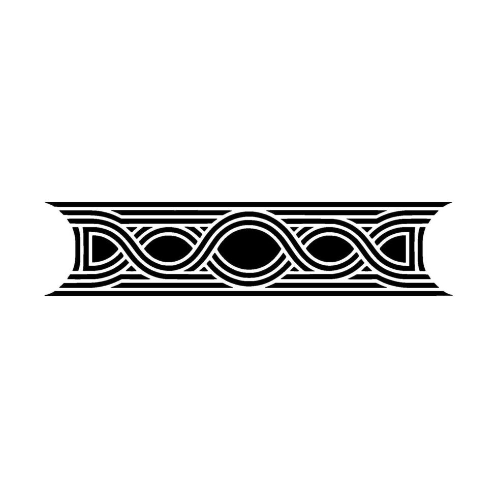 Intricate Celtic Border, Geometric Pattern, Vintage vector