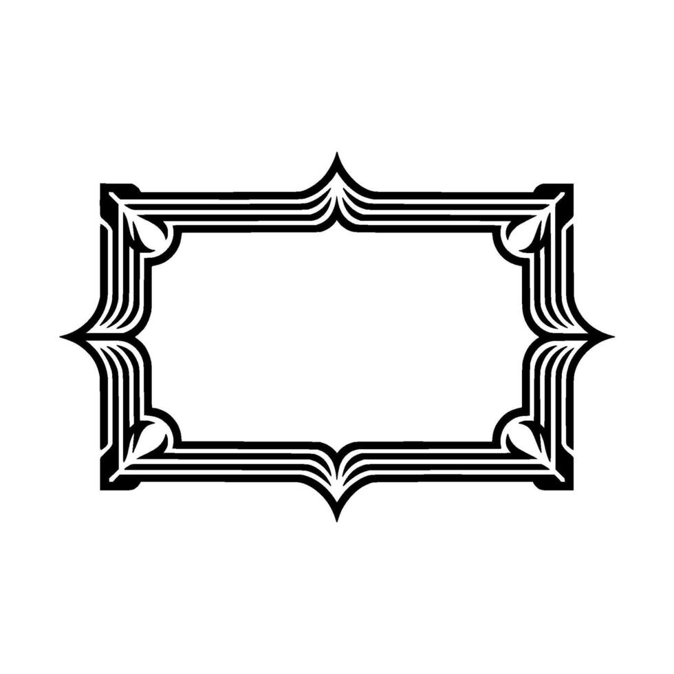 Art Deco Frame, Elegant Border, Vintage, Minimalist, Ornamentation vector
