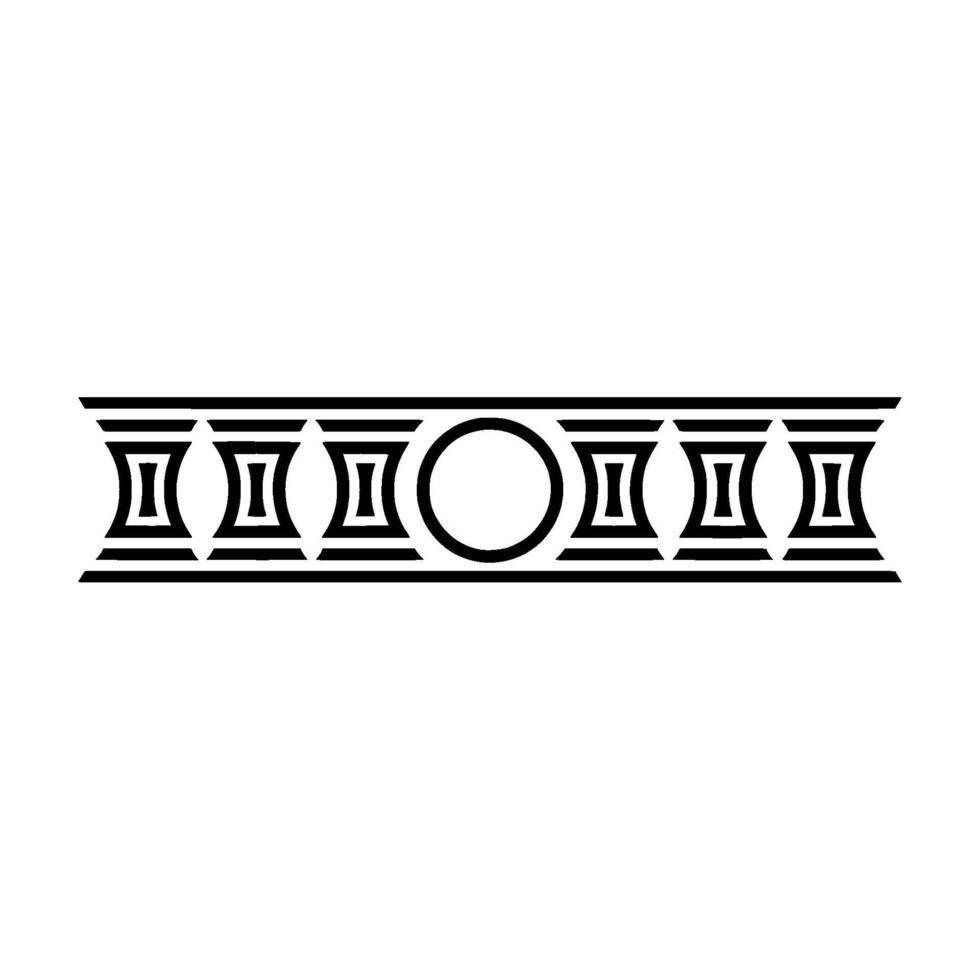 Geometric Border, Circular Element, Minimalist vector
