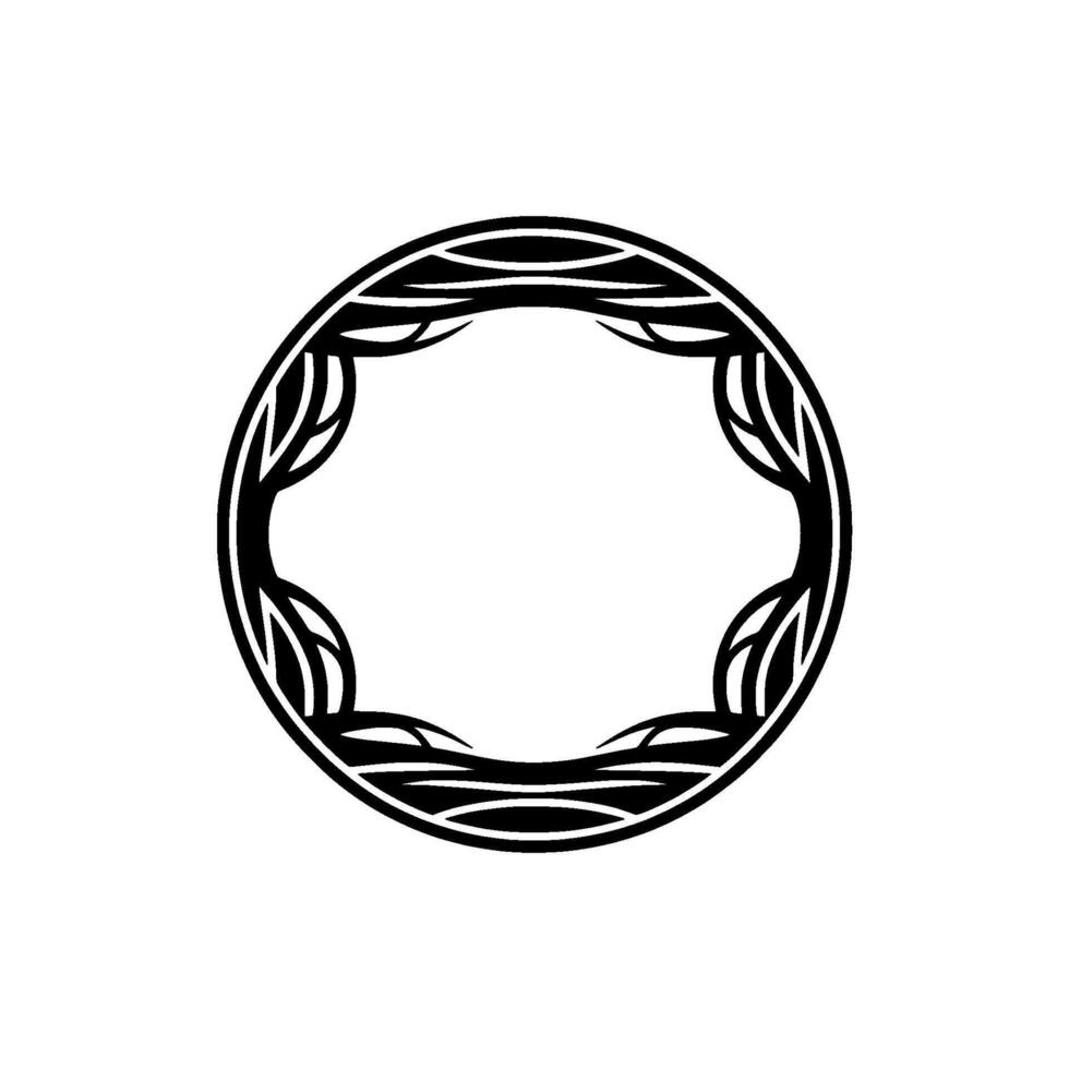 Intricate Tribal Circle Frame, Minimalist, Ornament vector