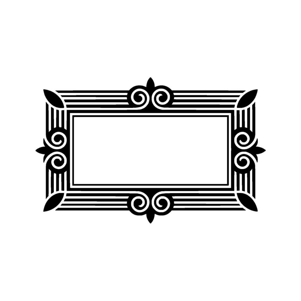 Art Deco Frame, Geometric Ornamentation, Vintage Elegance, Decorative vector