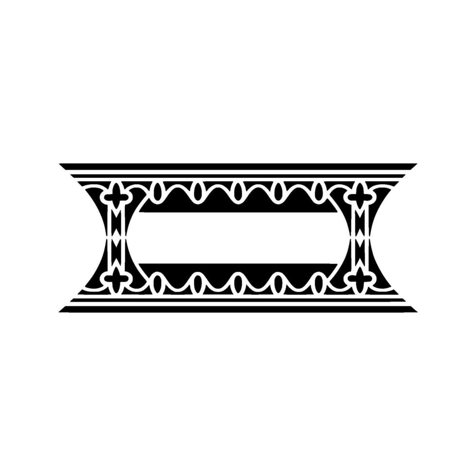 Geometric Ornament Border, Vintage Element vector