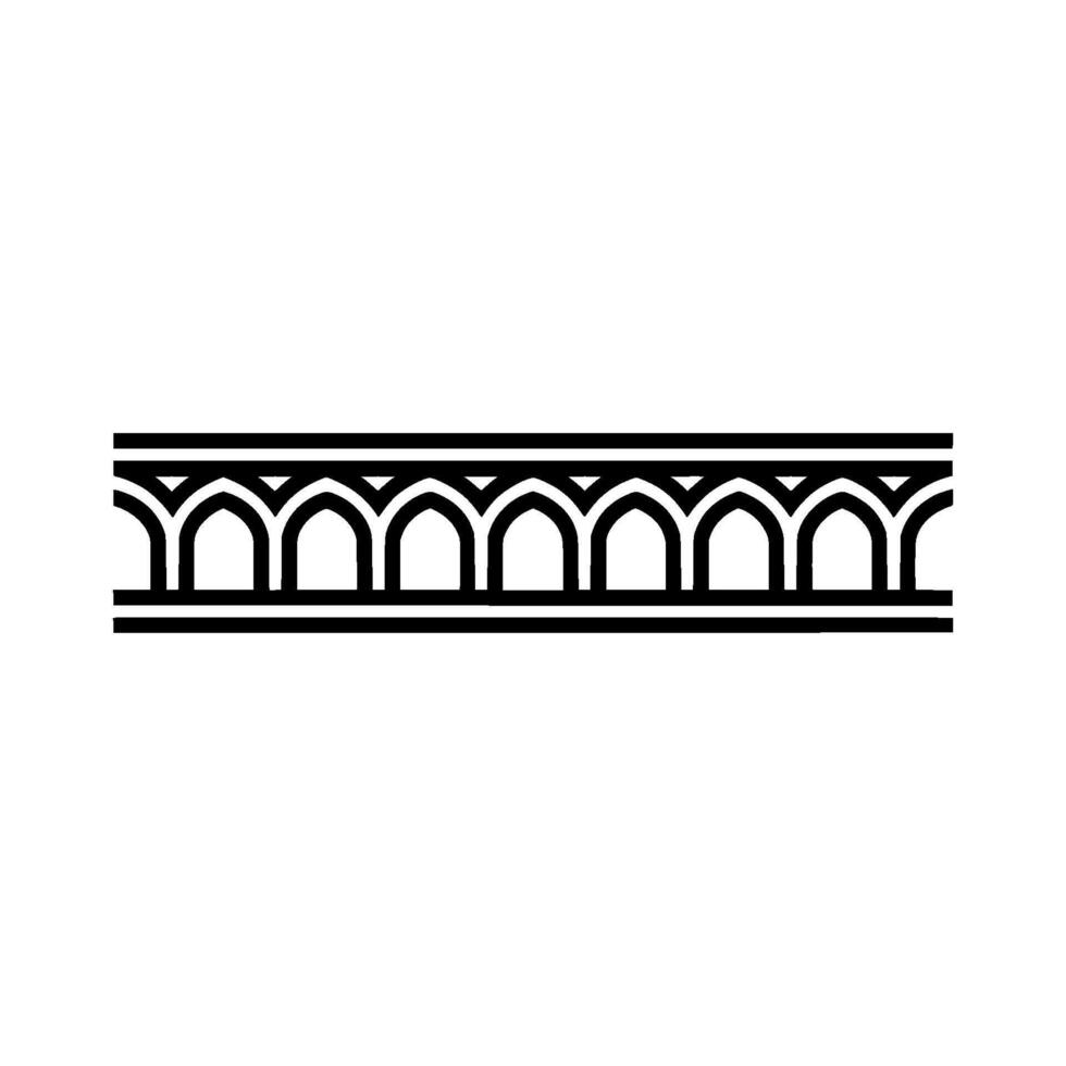 Geometric Arch Border, Minimalist, Elegant Accent vector