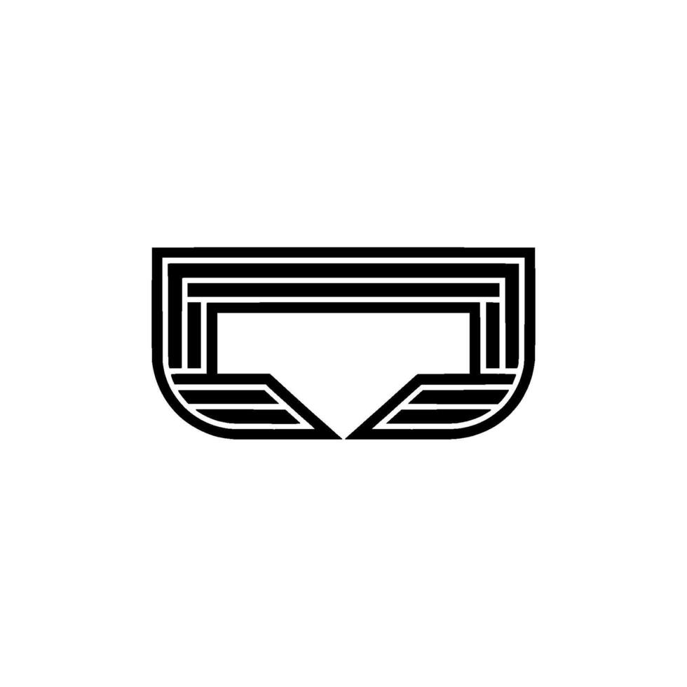 Geometric Deco Emblem, Minimalist Silhouette, Radiant Glow vector
