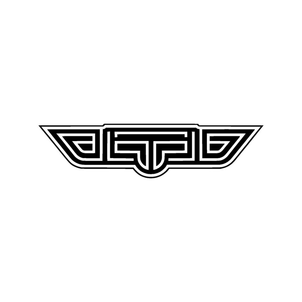 Geometric Badge Emblem, Retro Style, Minimalist vector