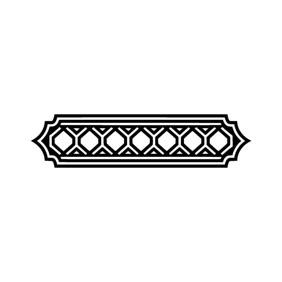 Geometric Deco Border, Elegant Pattern, Vintage vector