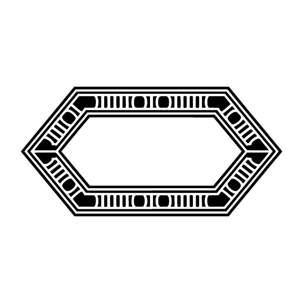Geometric Deco Frame, Elegant Border, Art Deco vector