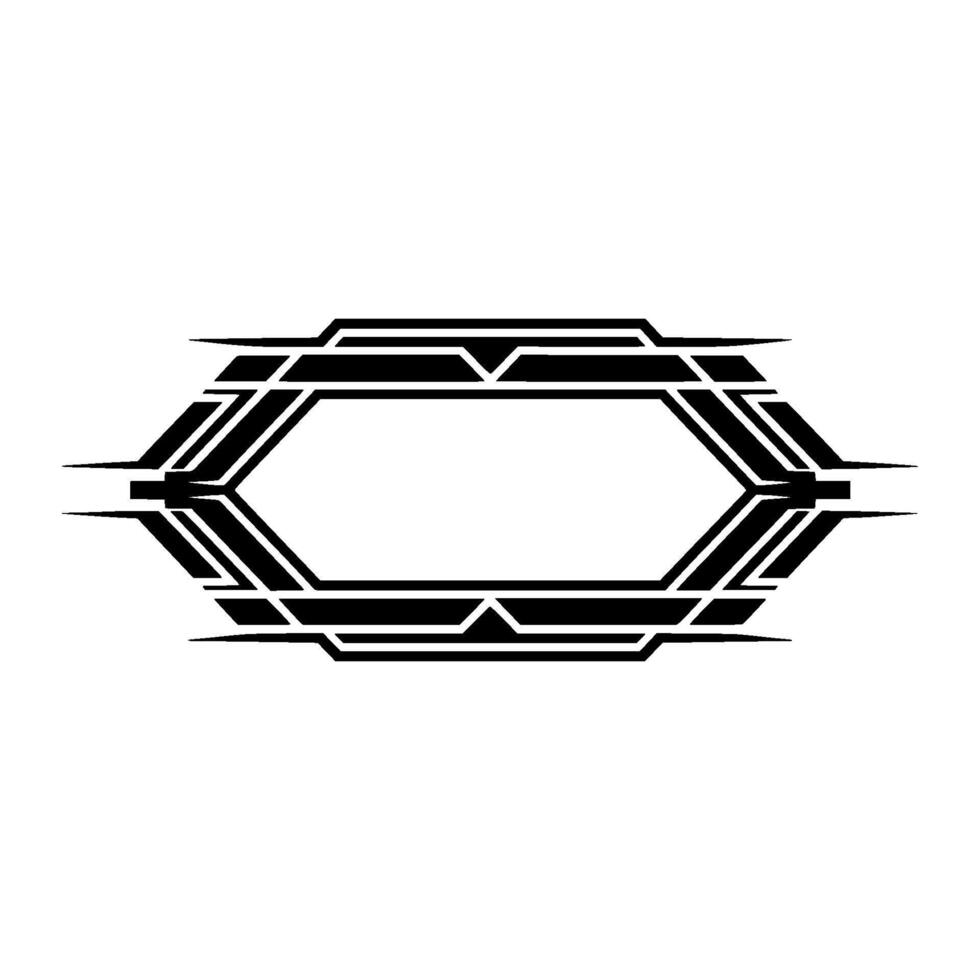 Geometric Hexagonal Frame, Art Deco Style vector