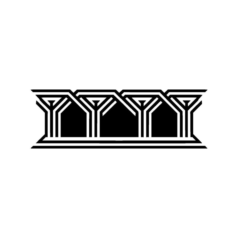 Geometric Deco Archway, Minimalist, Architecture vector
