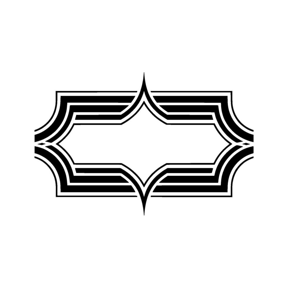 Geometric Deco Frame, Minimalist, Elegant Border, Clean vector