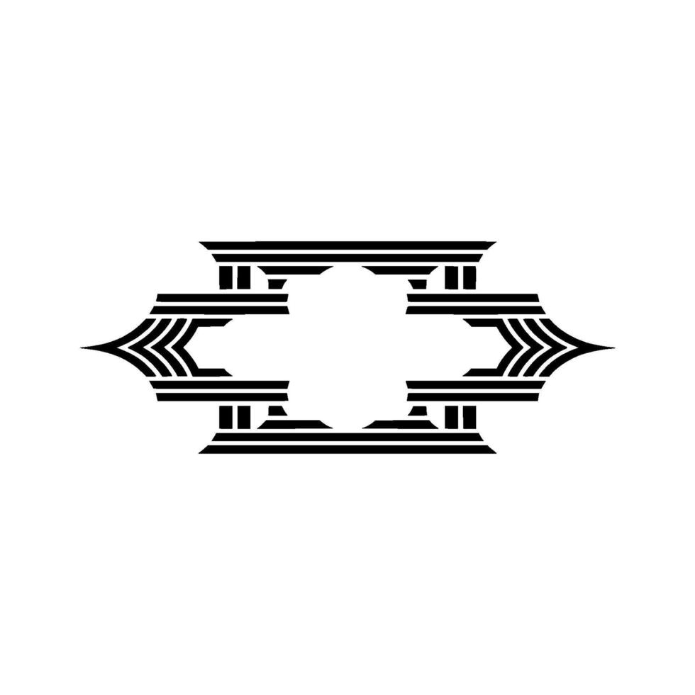 Geometric Arrowhead Emblem, Art Deco Style vector