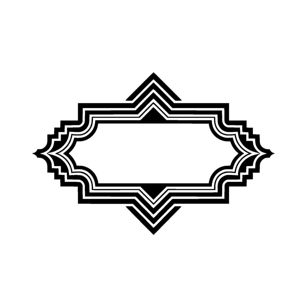 Geometric Deco Frame, Minimalist, Elegant Outline, Minimalism vector