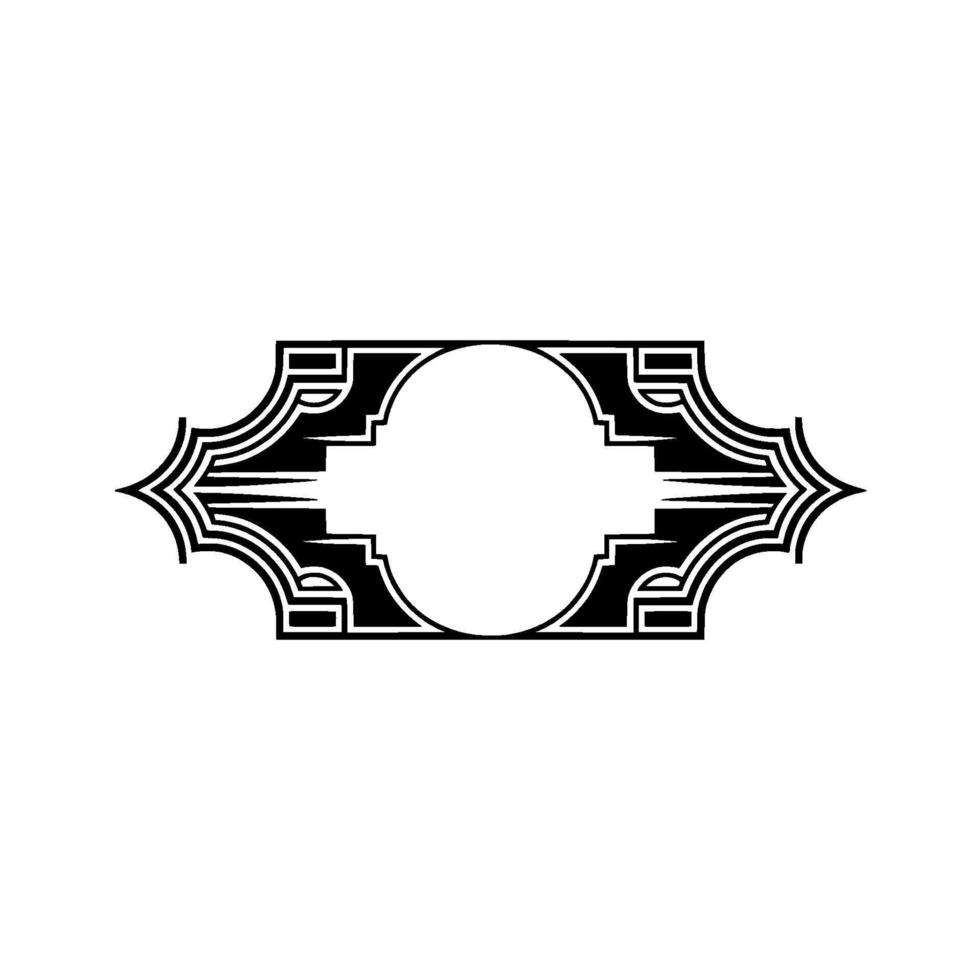 Art Deco Frame, Geometric Ornament, Vintage Elegance, Retro vector