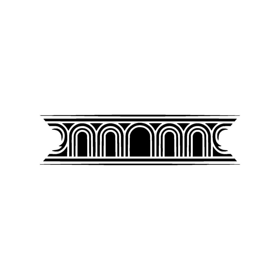 Art Deco Geometric Border, Streamlined Elegance vector