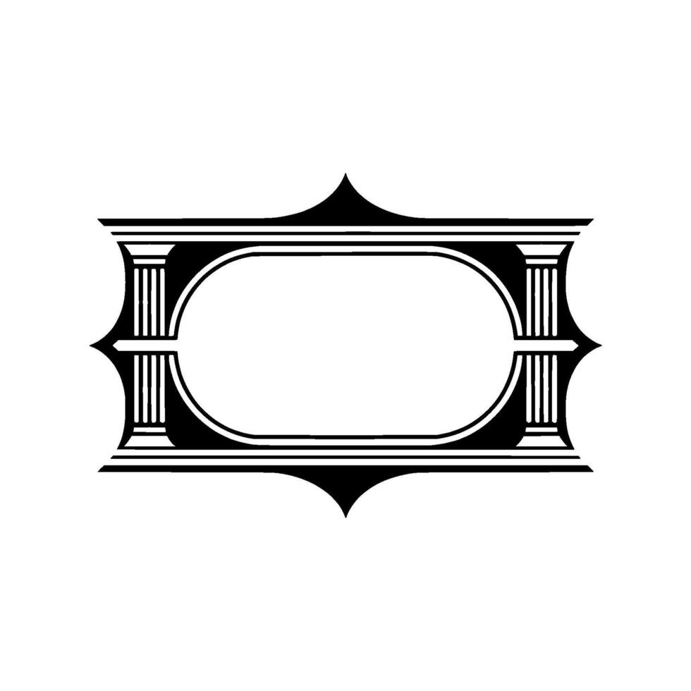 Art Deco Frame, Elegant Ornament, Vintage, Minimalist - Geometric vector