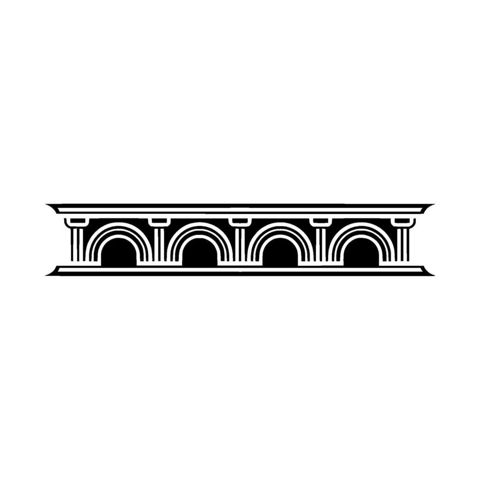 Geometric Classical Arch, Minimalist vector