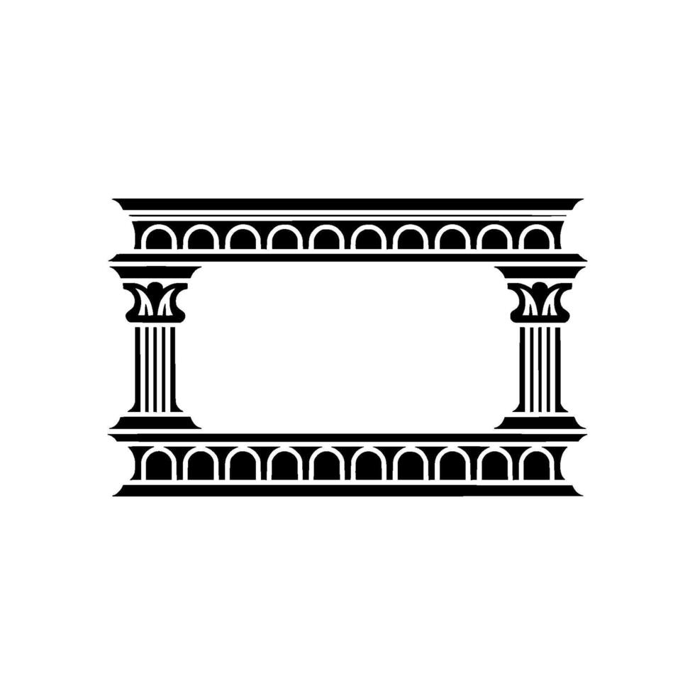 Classical Frame, Elegant Border, Architectural Motif vector