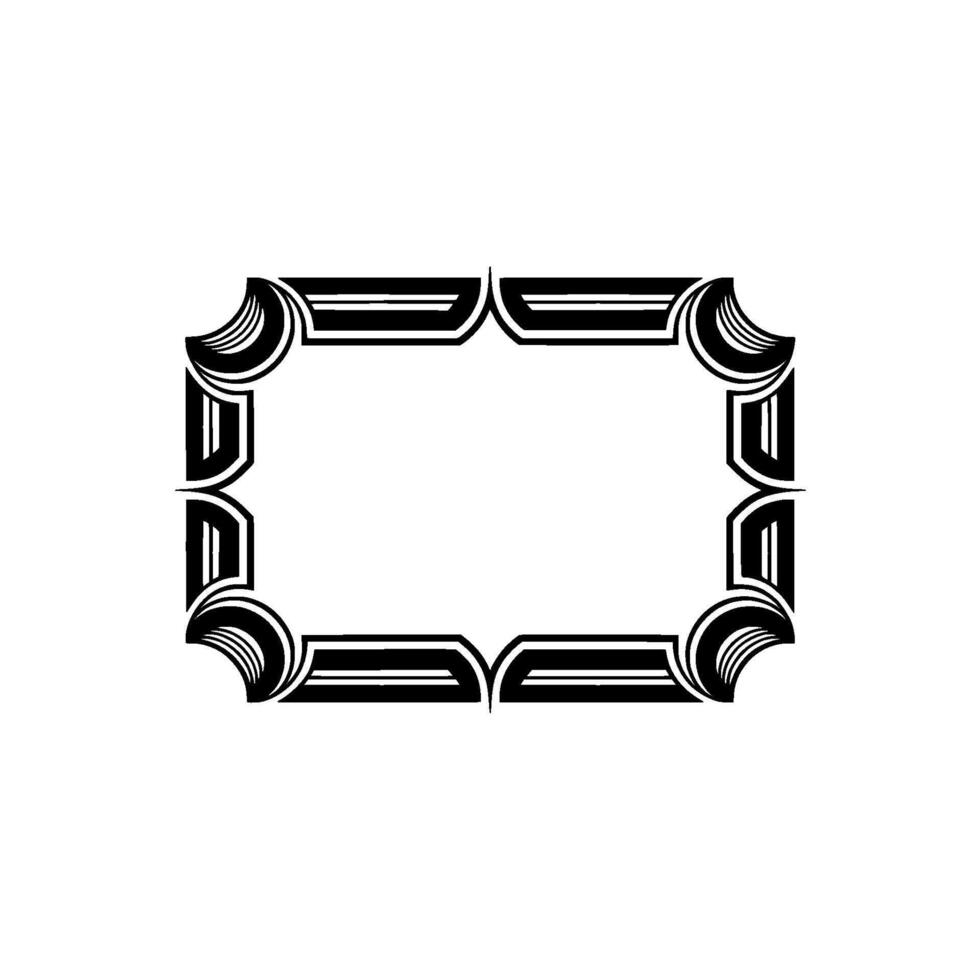Art Deco Frame, Geometric Ornamentation, Minimalist, Retro vector