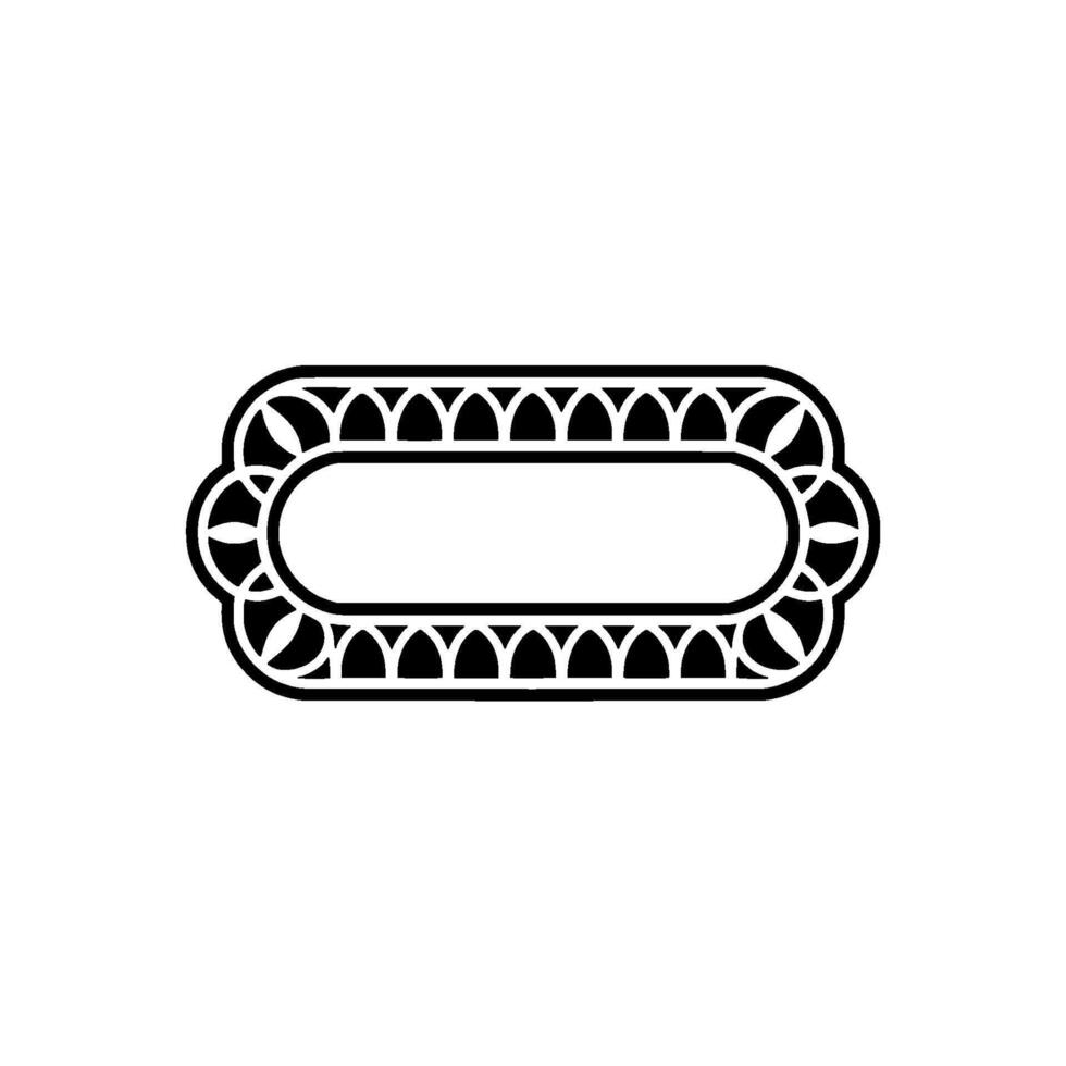 Elegant Oval Frame, Intricate Floral Ornamentation vector