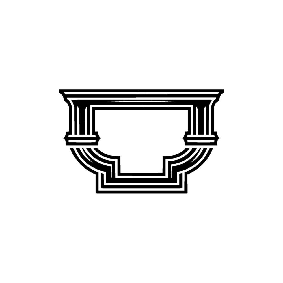 Classical Arch Silhouette, Minimalist vector