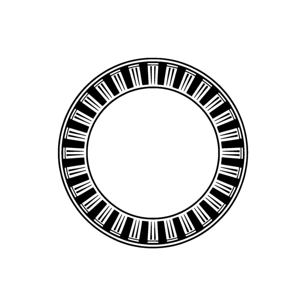 Geometric Circle Frame, Art Deco Style, Minimalist, Pattern vector