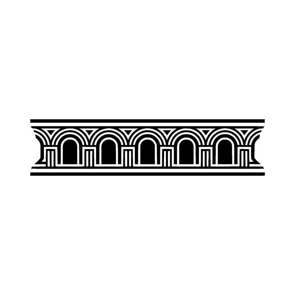 Art Deco Ornament Border, Geometric, Pattern vector