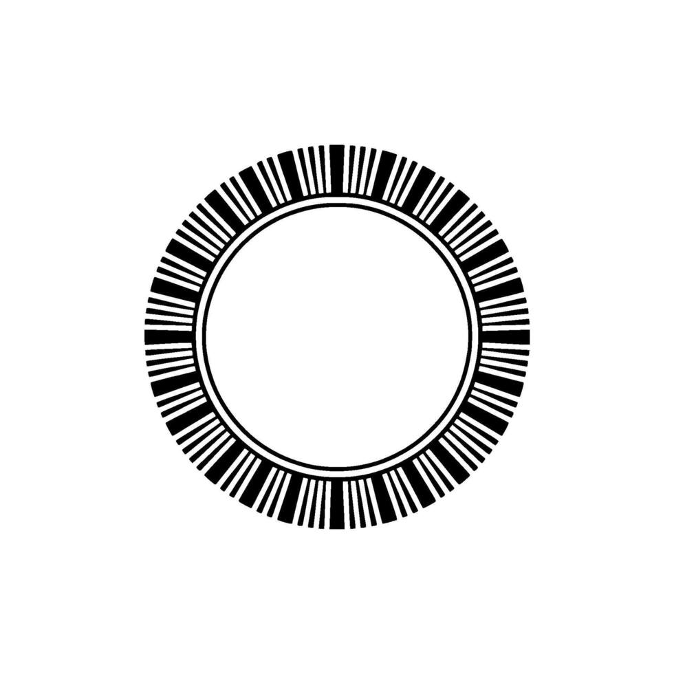 Minimalist Circular Frame, Geometric, Subtle Texture vector