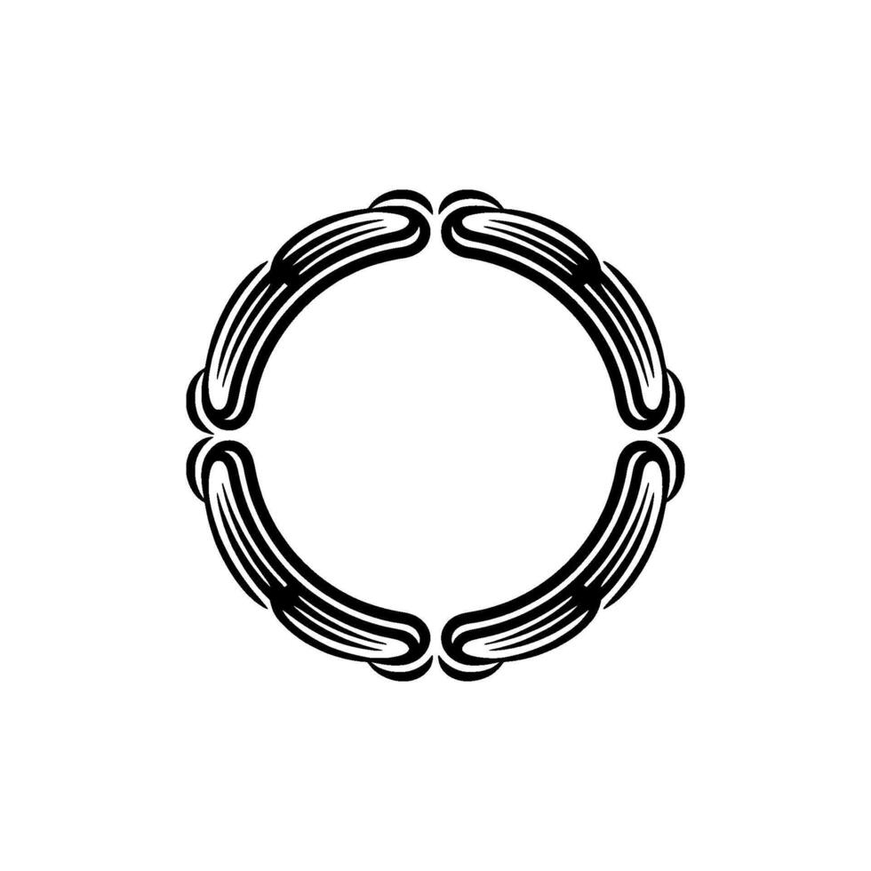 Intricate Tribal Ring, Stylized Ornament, Circular Motif vector