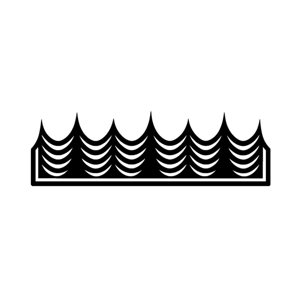 Abstract Wave Crest Emblem, Minimalist vector
