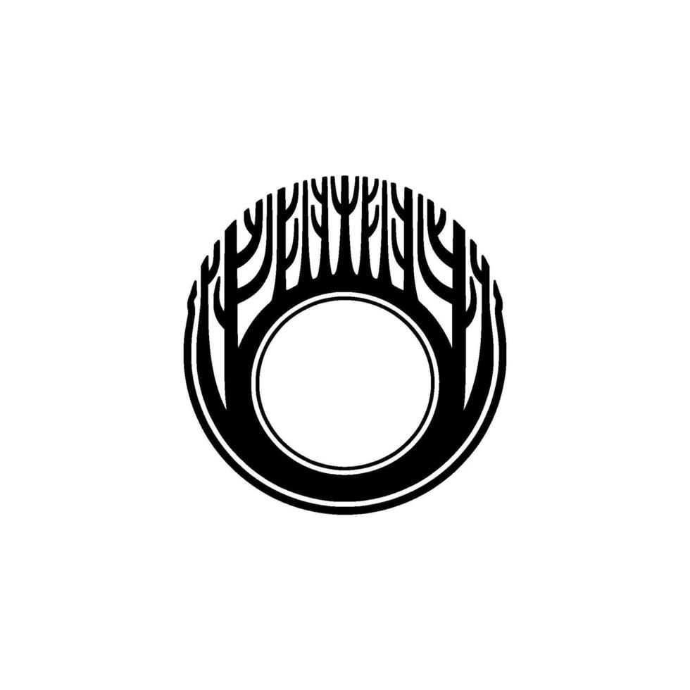 Abstract Flame Crest Minimalist Emblem vector