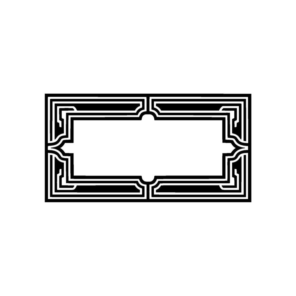 Geometric Deco Frame, Subtle Gradient, Elegant Border, Pattern vector