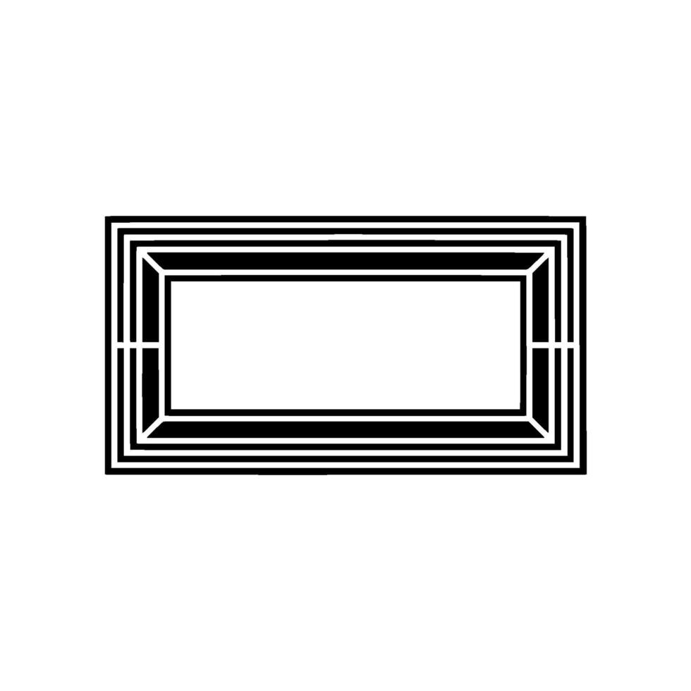 Geometric Frame, Minimalist, Elegant Outline, Modern vector