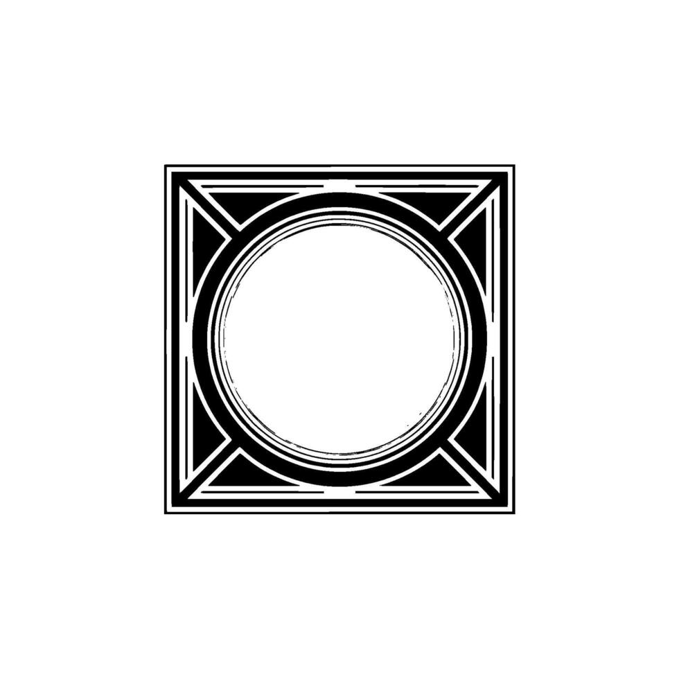 Geometric Circle Frame, Minimalist, Abstract Composition, Minimalism vector