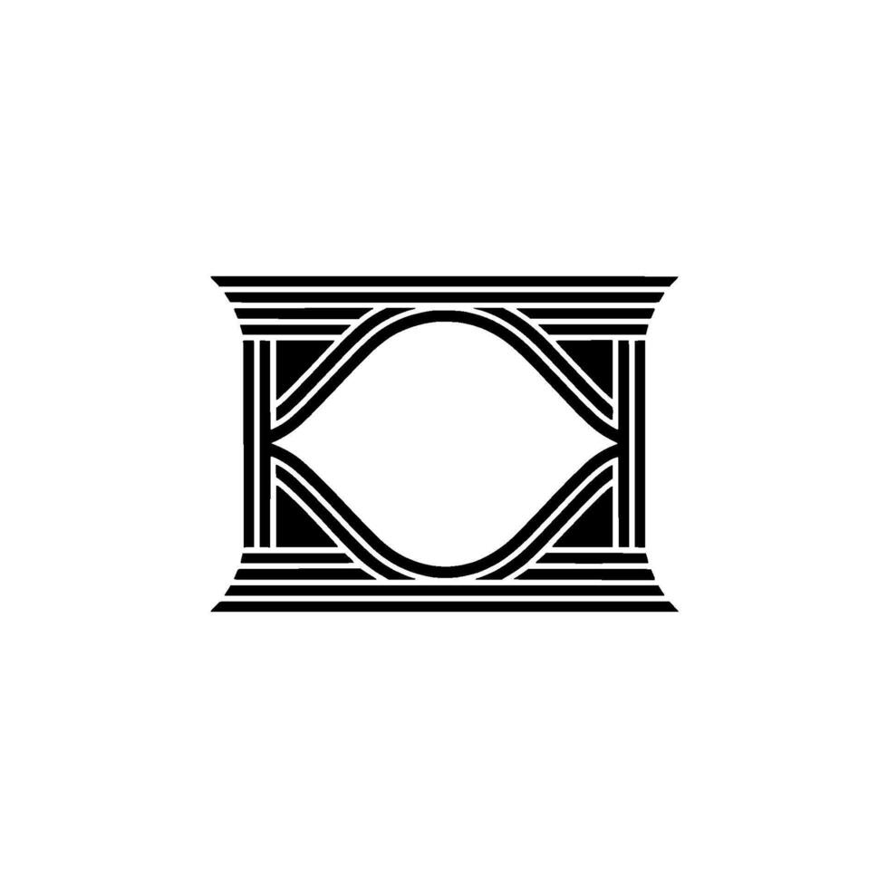 Geometric Eye Emblem, Art Deco Style, Minimalist, Minimalism vector