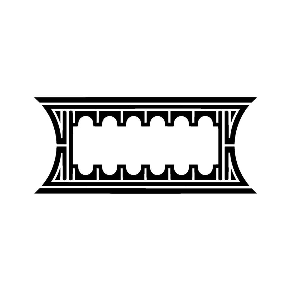 Geometric Gothic Frame, Intricate Ornamentation vector