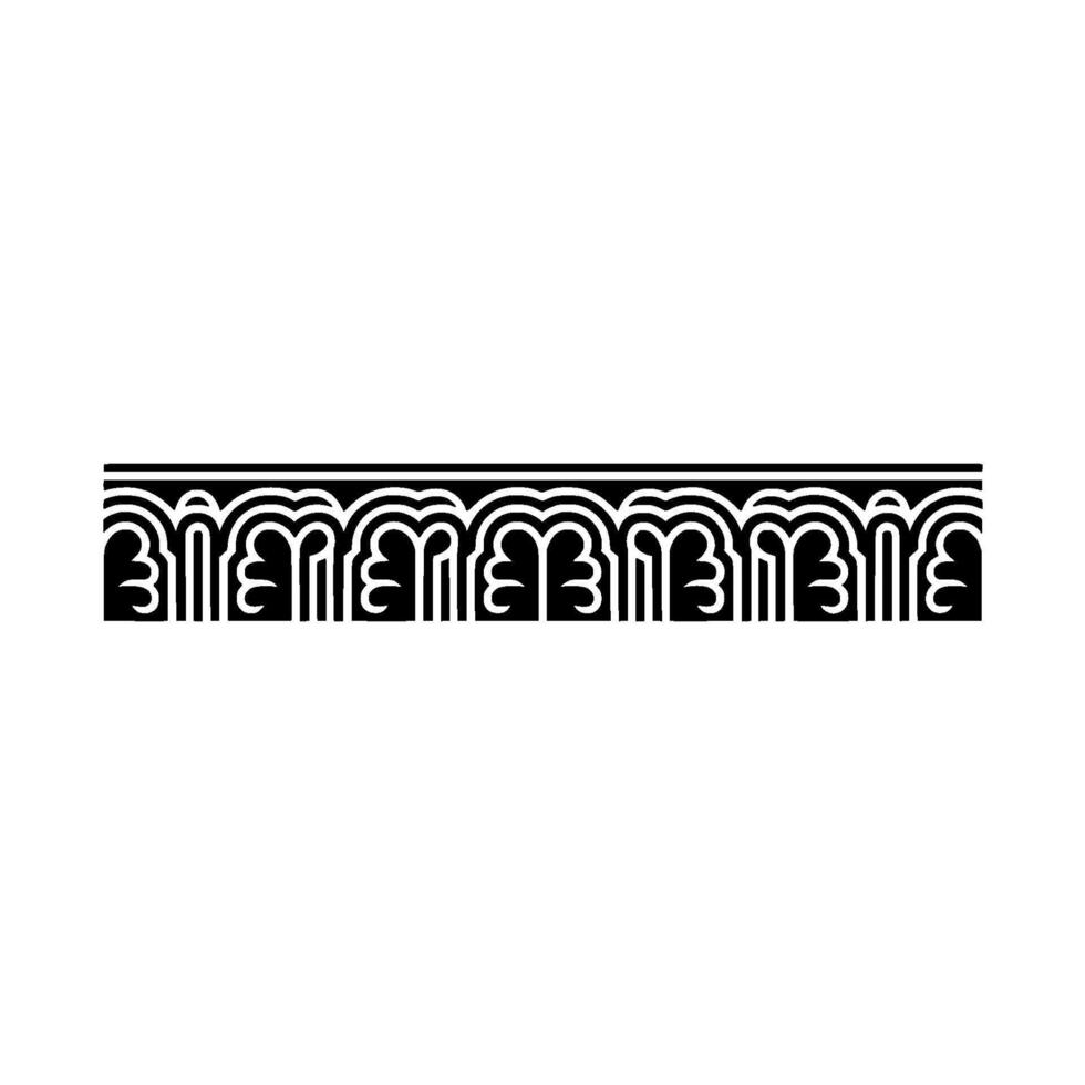 Elegant Repeating Geometric Border, Vintage Style vector