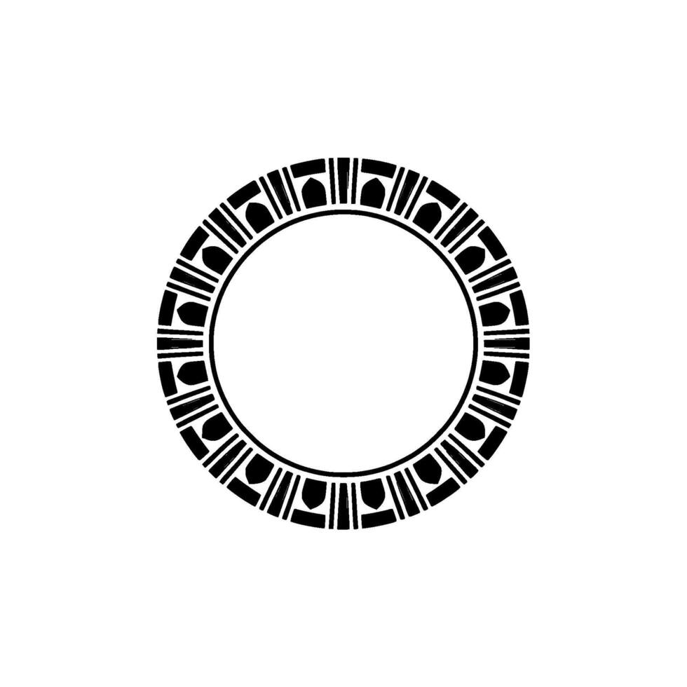 Geometric Circle Frame, Art Deco Style, Minimalist - Pattern vector