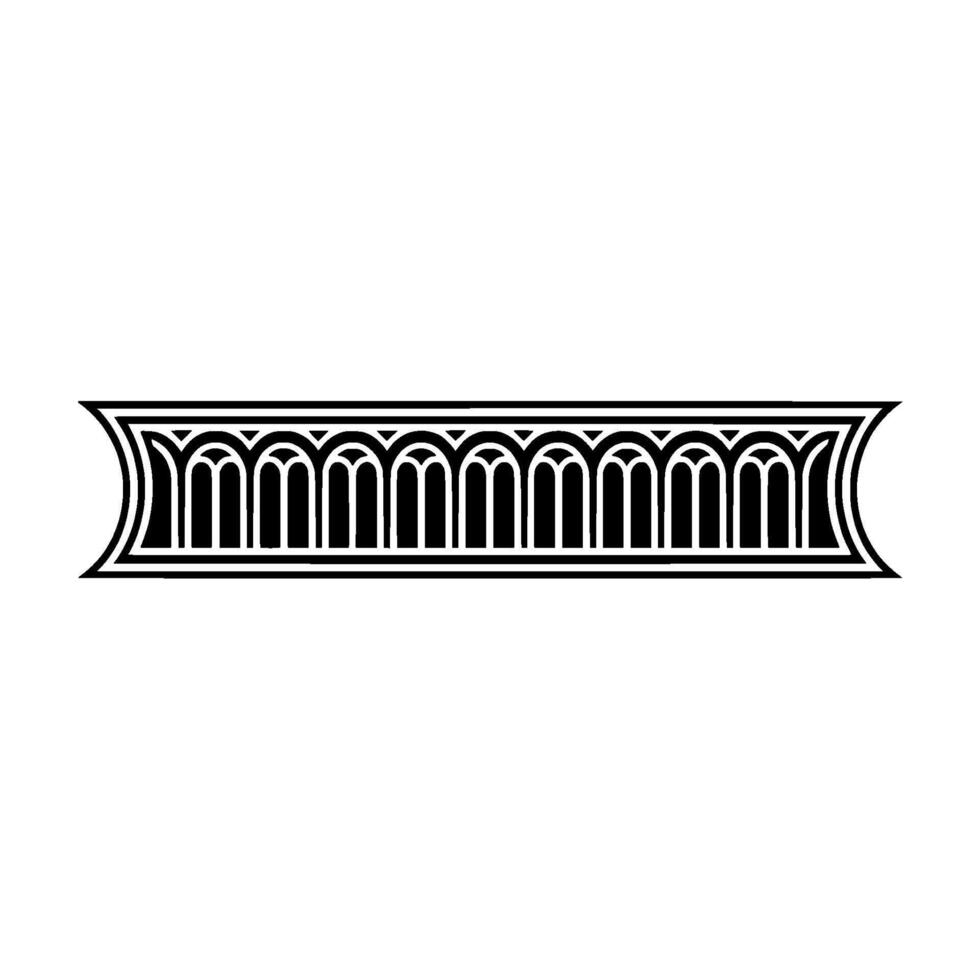 Art Deco Architectural Ornament, Geometric Detail vector
