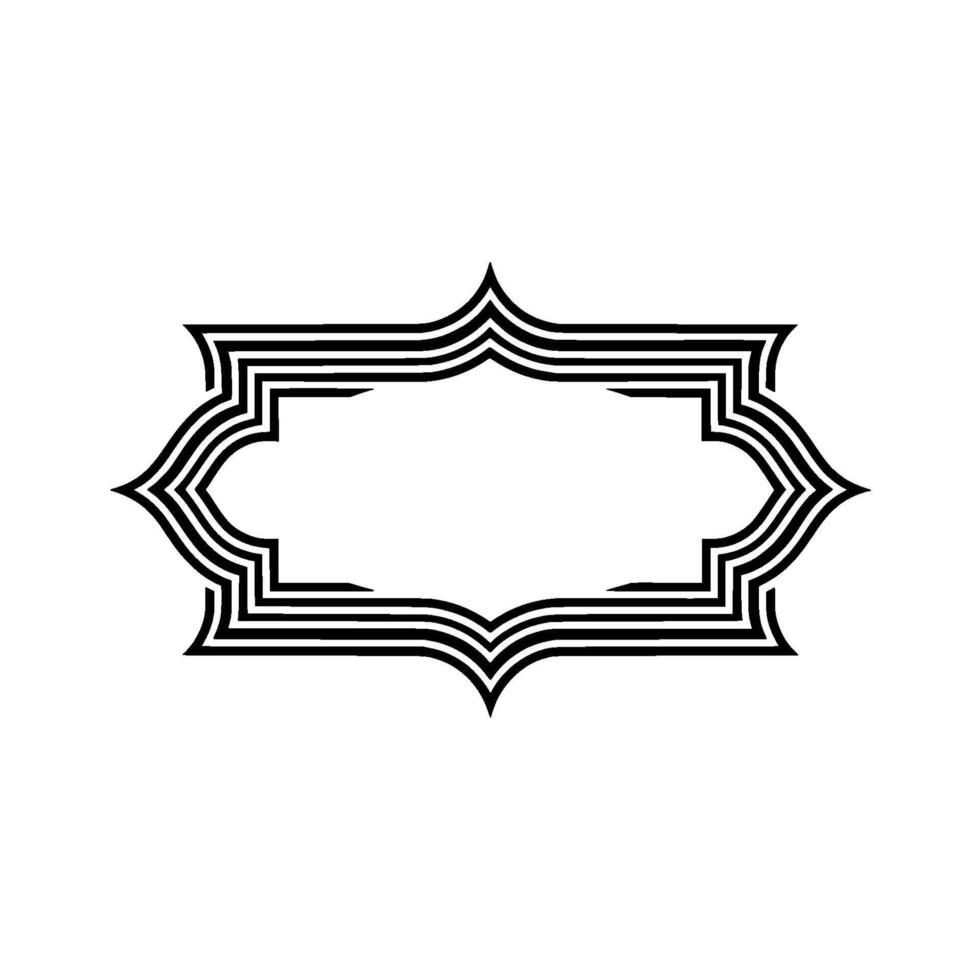 Elegant Deco Frame, Minimalist, Geometric Ornament vector