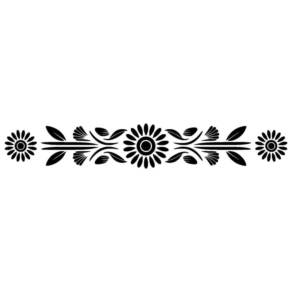 Elegant Floral Border, Vintage, Decorative Element, Pattern vector