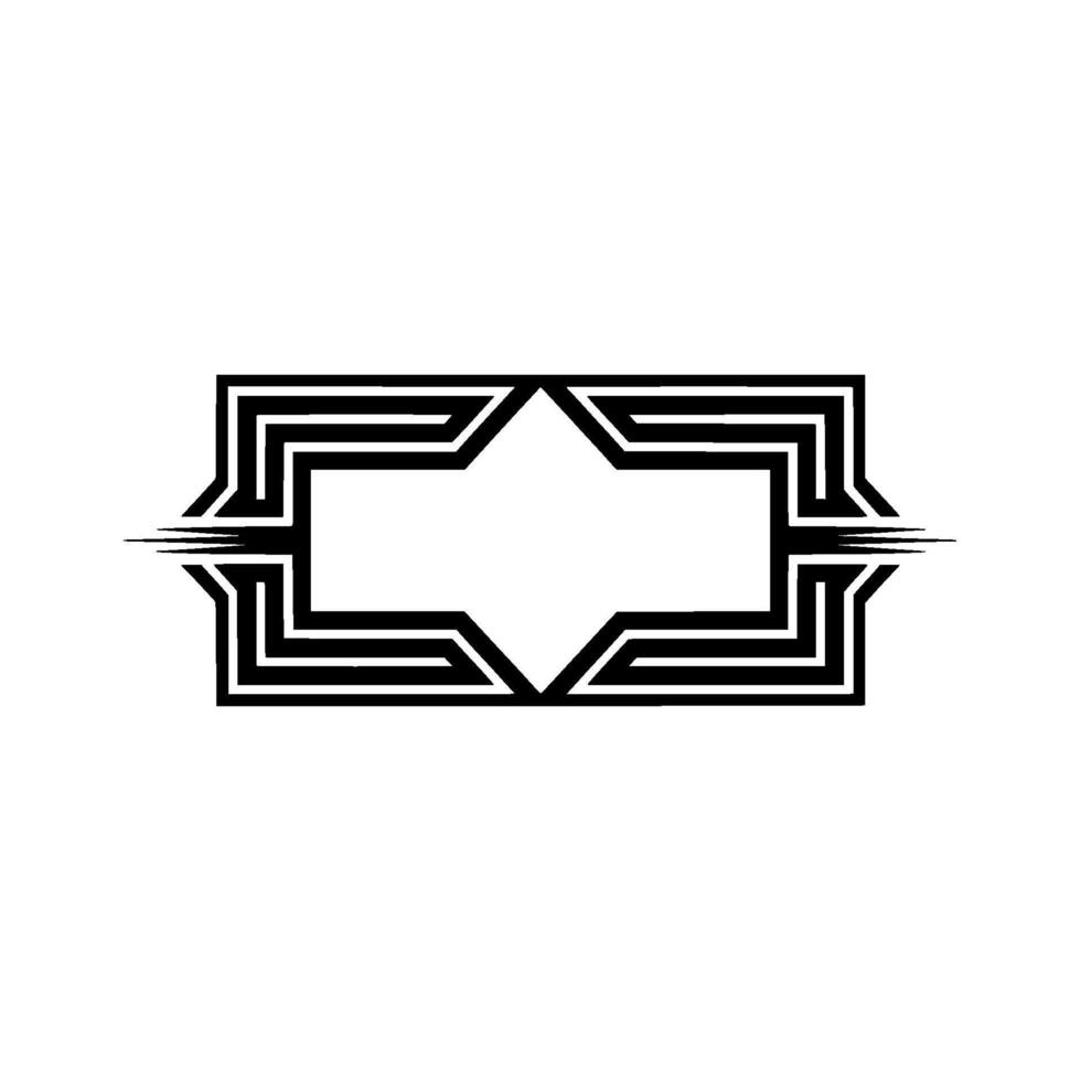Geometric Deco Frame, Minimalist - Pattern vector