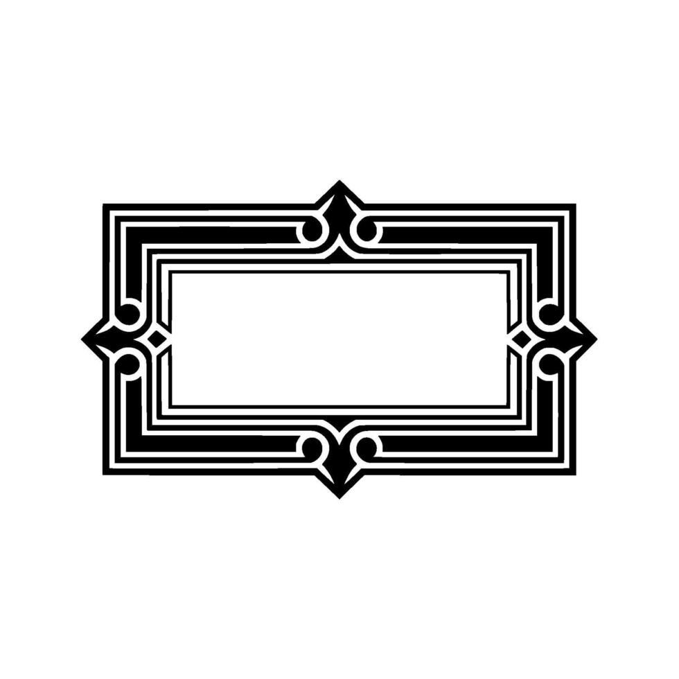 Art Deco Frame Elegant Border, Vintage vector