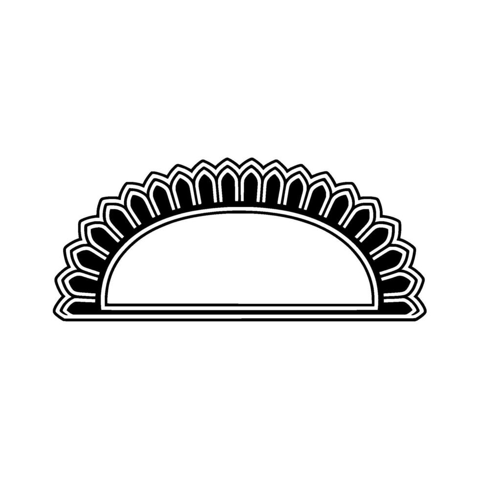 Stylized Pierogi Emblem, Minimalist vector