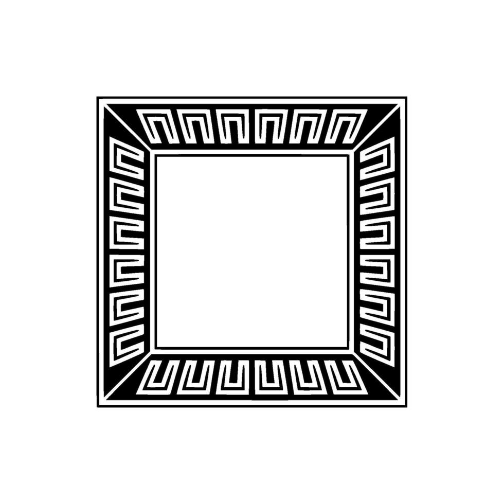 Geometric Greek Frame, Minimalist vector