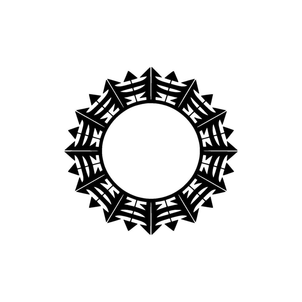 Geometric Tribal Circle, Minimalist, Symmetry vector