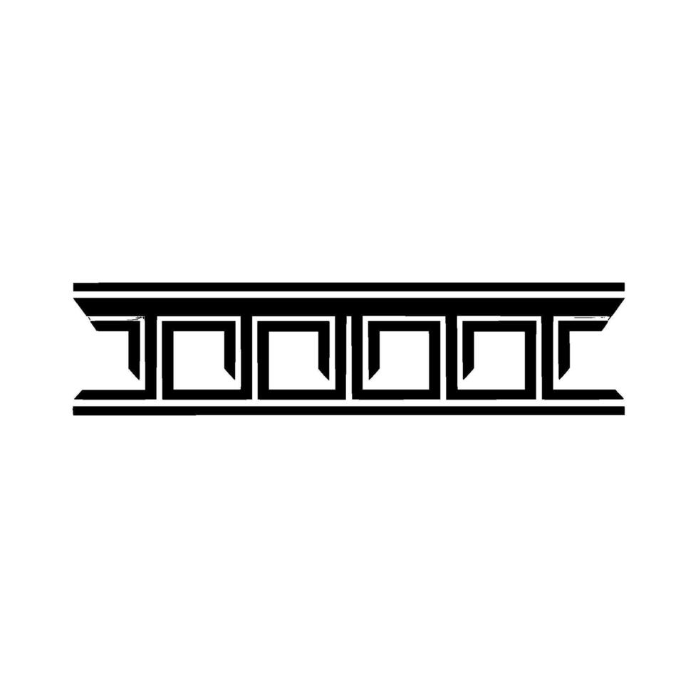 Geometric Deco Border, Minimalist, Elegant Pattern - Linear vector