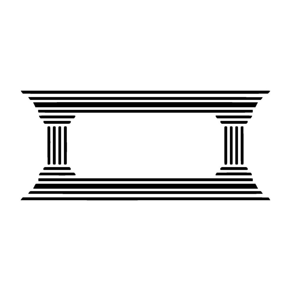 Geometric Temple Frame, Minimalist vector