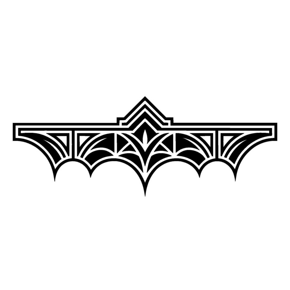 Art Deco Ornament, Geometric Border, Stylized vector